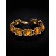Geometric Amber Bracelet In Gold Plated Silver The Hermitage, image , picture 2