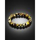 Mosaic Design Amber Beaded Bracelet The Dalmatian, image , picture 2