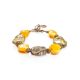 Raw Amber Bracelet With Brass Beads The Indonesia, image 