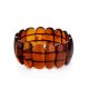 Cognac Amber Flat Beaded Bracelet, image 