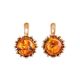 Amber Earrings In Gold-Plated Silver The Brunia, image 