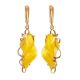 Handcrafted Amber Earrings In Gold The Rialto, image 