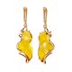 Drop Amber Earrings In Gold The Rialto, image 