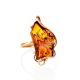 One Size Amber Ring In Gold The Rialto, Ring Size: Adjustable, image 