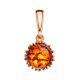 Gold-Plated Pendant With Cognac Amber The Brunia, image 