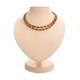 Versatile Two-Toned Amber Ball Beaded Stretch Necklace, image 