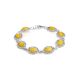Bold Silver Bracelet With Honey Amber The Florence, image 