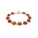 Link Amber Bracelet In Gold Plated Silver The Brunia, image 