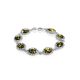 Fabulous Green Amber Bracelet In Sterling Silver The Florence, image 