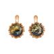 Green Amber Earrings In Gold-Plated Silver The Brunia, image 