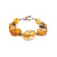 Ethnic Amber Bracelet With Brass Beads The Indonesia, image 