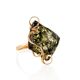 Handcrafted Amber Ring In Gold The Rialto, Ring Size: Adjustable, image 