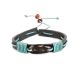 Dark Leather Tie Bracelet With Green Amber The Copacabana, image 