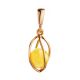 Gold-Plated Pendant With Honey Amber The Algeria, image 