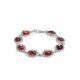Refined Silver Link Bracelet With Cherry Amber The Florence, image 