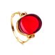 Red Amber Ring In Gold The Sangria, Ring Size: 11 / 20.5, image 