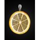 Round Amber Pendant In Sterling Silver The Orange, image , picture 3