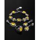 Filigree Silver Pendant With Lemon Amber The Luxor, image , picture 4