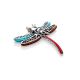 Amber And Turquoise Dragonfly Pendant, image , picture 4