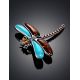 Amber And Turquoise Dragonfly Pendant, image , picture 2