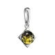 Geometric Amber Silver Pendant The Rondo, image , picture 3