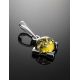 Geometric Amber Silver Pendant The Rondo, image , picture 2