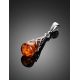 Cognac Amber Pendant In Sterling Silver The Roxanne, image , picture 2