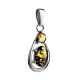 Green Amber Drop Pendant In Silver The Prussia, image , picture 4
