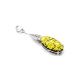 Refined Silver Pendant With Green Amber And Crystals The Penelope, image , picture 3