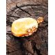 Classic Oval Amber Pendant In Gold-Plated Silver The Cascade, image , picture 3
