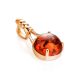Classy Cognac Amber Pendant In Gold Plated Silver The Shanghai, image , picture 5