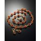 Gold-Plated Pendant With Cognac Amber The Algeria, image , picture 4