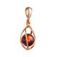 Gold-Plated Pendant With Cognac Amber The Algeria, image , picture 3