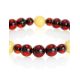 Two Toned Amber Ball Beaded Bracelet The Prague, image , picture 3