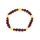 Two Toned Amber Ball Beaded Bracelet The Prague, image , picture 5
