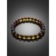 Green Amber Beaded Bracelet, Length: 15, image , picture 2
