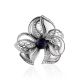 Floral Design Silver Pearl Pendant, image 