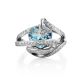 Curvaceous Silver Topaz Ring, Ring Size: 6.5 / 17, image , picture 3
