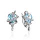 Curvaceous Silver Topaz Earrings, image 