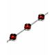 Stylish Silver Amber Chain Bracelet The Monaco, Length: 17, image , picture 3