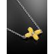 Cross Motif Silver Amber Chain Bracelet The Supreme, Length: 16, image , picture 2