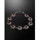 Silver Link Bracelet With Cherry Amber The Helios, image , picture 2