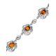 Filigree Silver Bracelet With Cognac Amber The Tivoli, image , picture 3