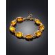 Link Amber Bracelet In Gold Plated Silver The Vivaldi, image , picture 2