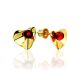 Gilded Silver Amber Stud Earrings The Palazzo, image 