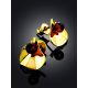 Gilded Silver Amber Stud Earrings The Palazzo, image , picture 2