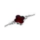 Thin Silver Chain Bracelet With Cherry Amber The Monaco, image , picture 3