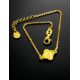 Gold-Plated Chain Bracelet With Honey Amber The Monaco, image , picture 2