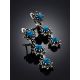 Ultra Feminine Silver Turquoise Earrings The Lace, image , picture 2