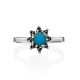 Bright Silver Turquoise Ring The Lace, Ring Size: 6.5 / 17, image , picture 4